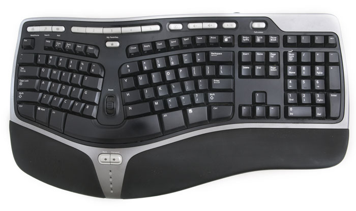 Nicht ergonomische Tastatur